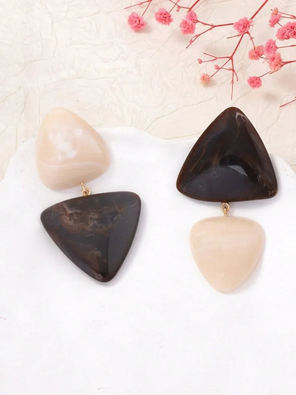 Multicolor Creative Women's Acrylic Geometric Triangle Earrings